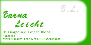 barna leicht business card